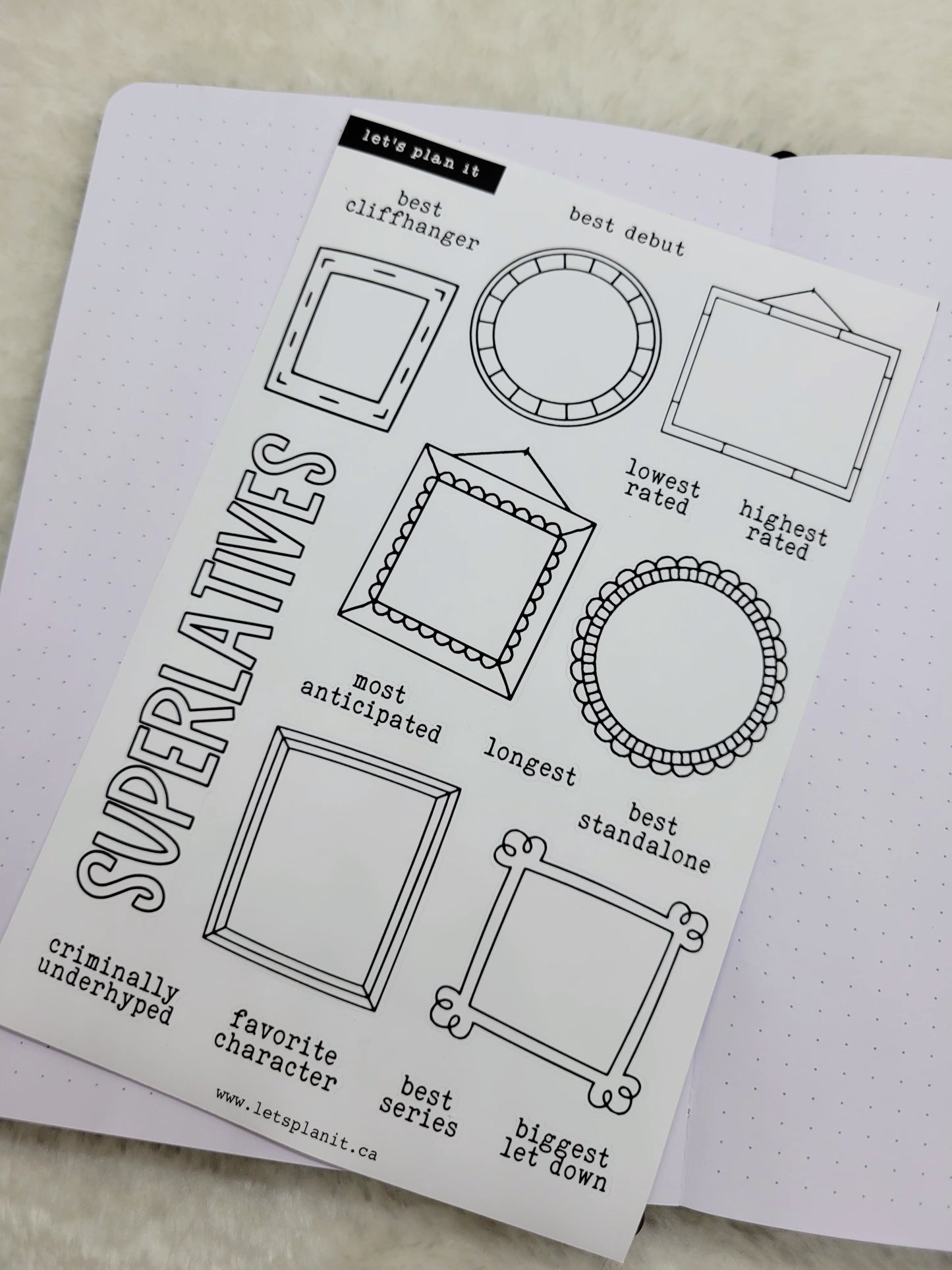 Build Your Own Book Journal | Stickers | 2 paper types|  39 variants