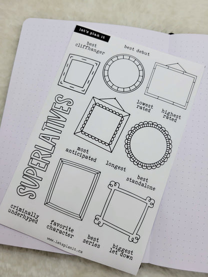 Build Your Own Book Journal | Stickers | 2 paper types|  39 variants