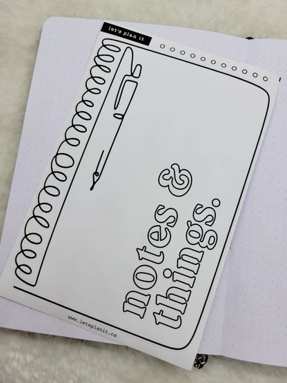 Build Your Own Book Journal | Stickers | 2 paper types|  39 variants