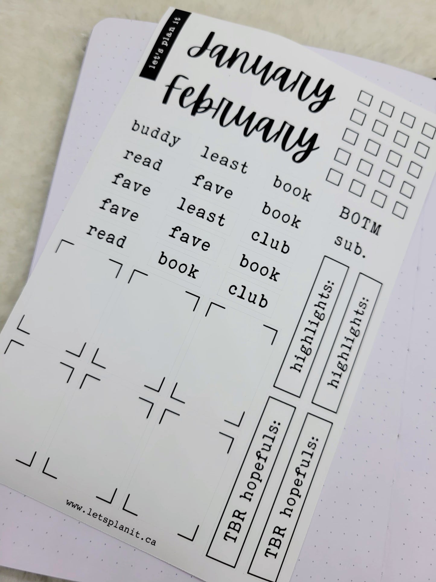Build Your Own Book Journal | Stickers | 2 paper types|  39 variants