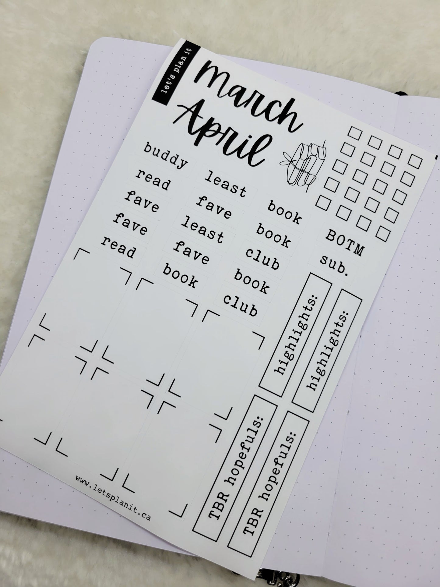 Build Your Own Book Journal | Stickers | 2 paper types|  39 variants