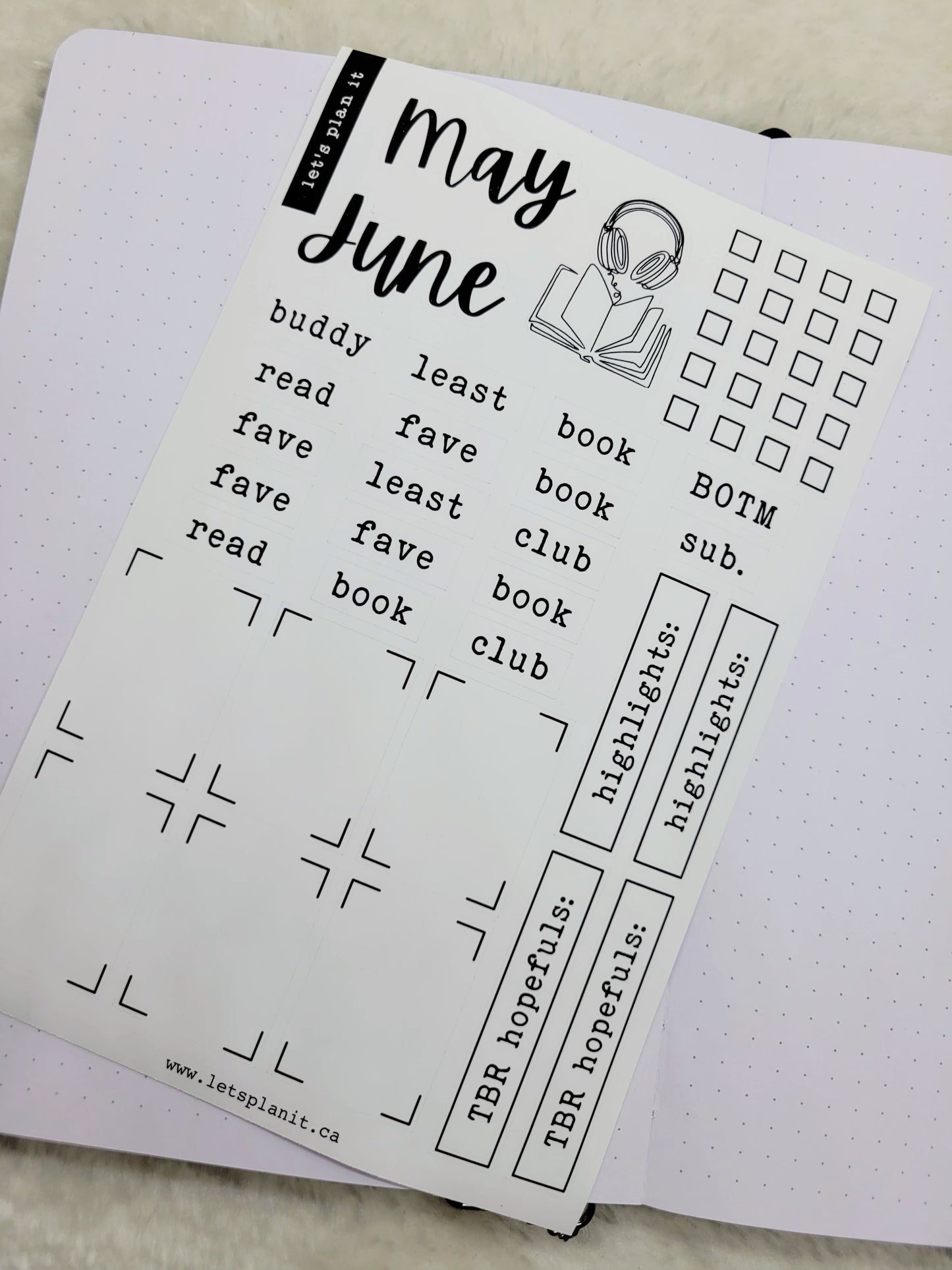 Build Your Own Book Journal | Stickers | 2 paper types|  39 variants