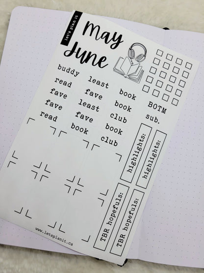 Build Your Own Book Journal | Stickers | 2 paper types|  39 variants