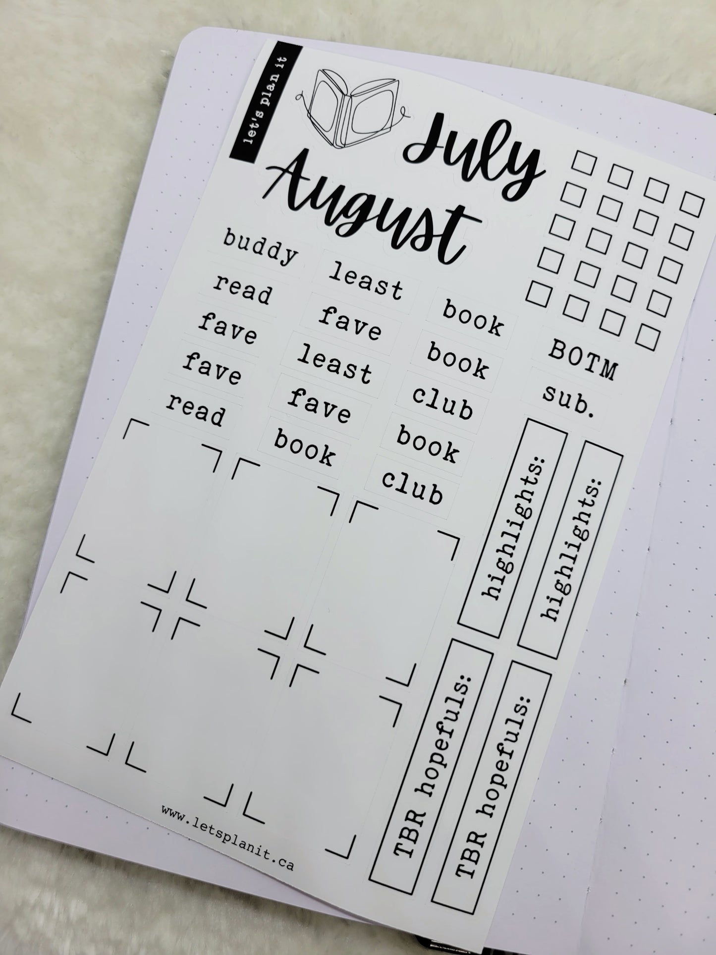 Build Your Own Book Journal | Stickers | 2 paper types|  39 variants