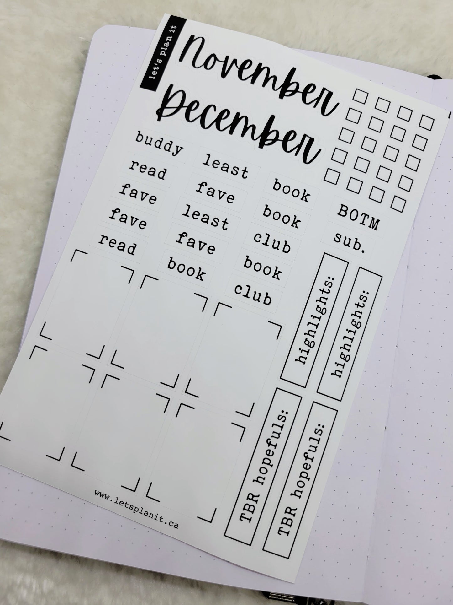Build Your Own Book Journal | Stickers | 2 paper types|  39 variants
