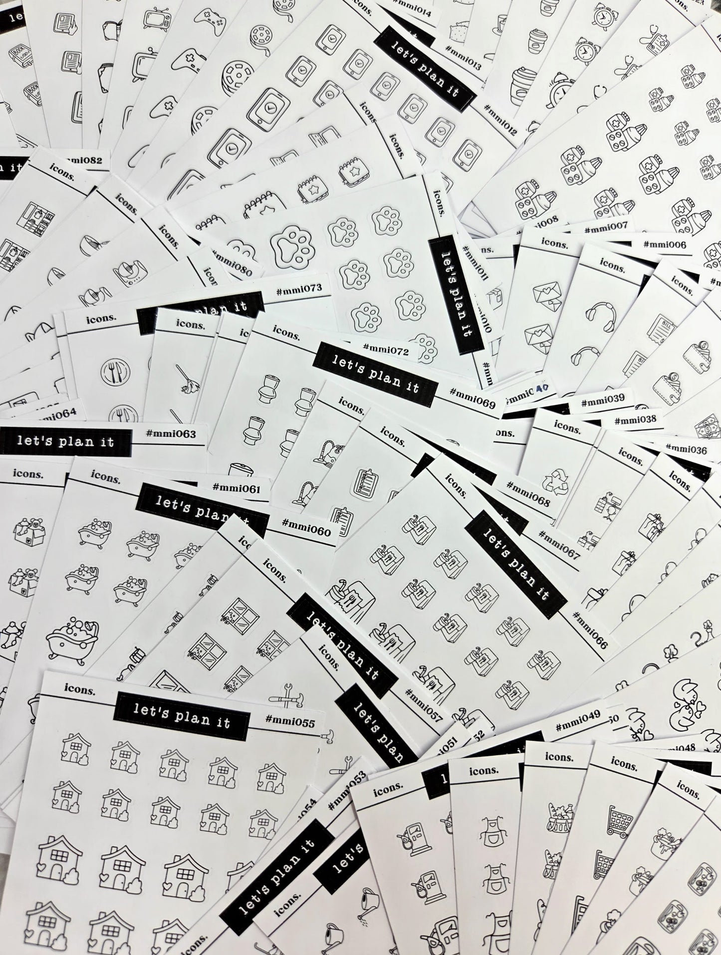 Mini Icons | 84 options | 2 paper types