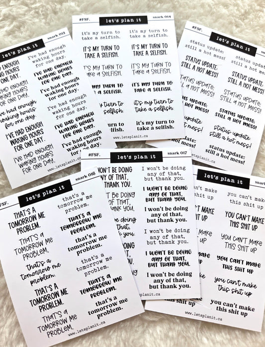 #FSF SNARKY quotes | 013-018 | 2 paper types