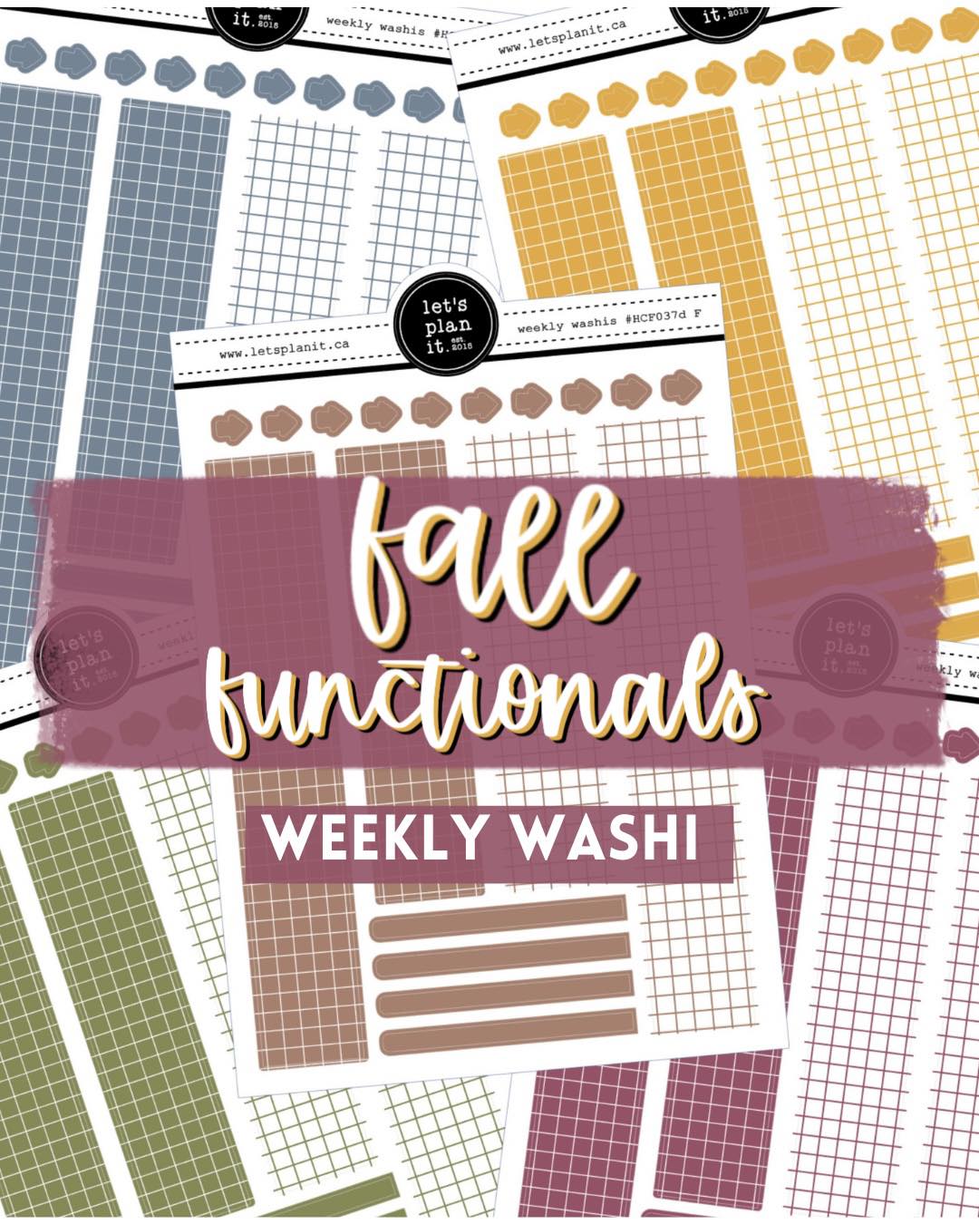 -- FALL FUNCTIONALS | Weekly Washi