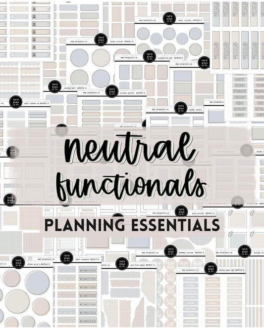 -- NEUTRAL FUNCTIONALS | Planning Essentials | 34 options