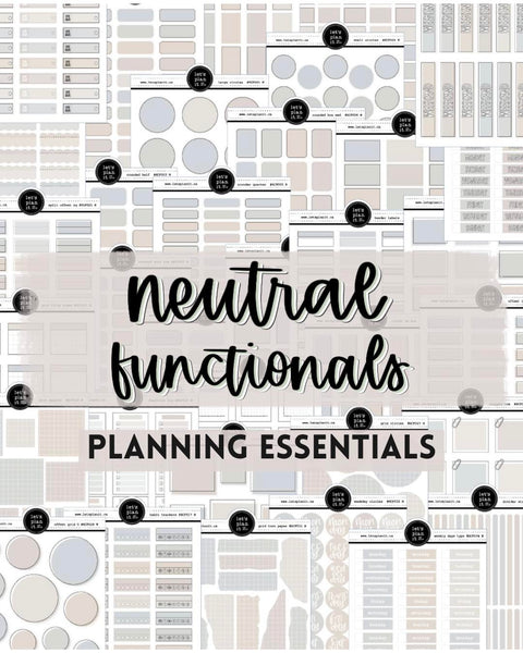 NEUTRAL FUNCTIONALS | Planning Essentials | 34 options