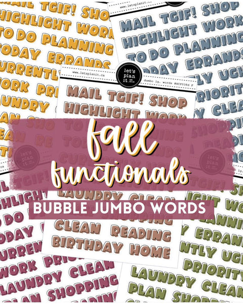 FALL FUNCTIONALS | Bubble Jumbo Words