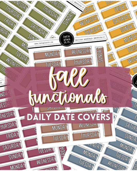 -- FALL FUNCTIONALS | Daily Date Covers