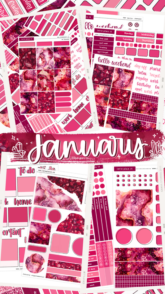 BIRTHSTONE COLLECTION | January | Weekly Kits