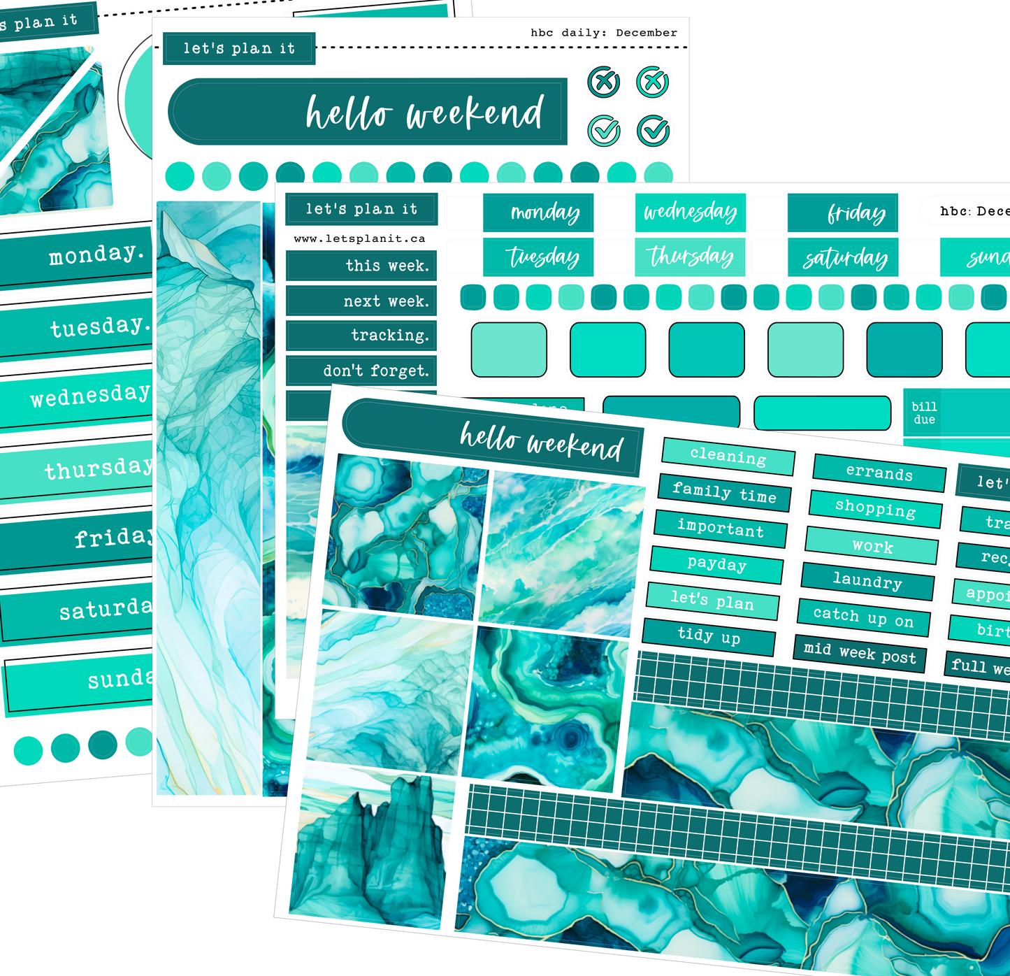 -- BIRTHSTONE COLLECTION | December | Weekly Kits