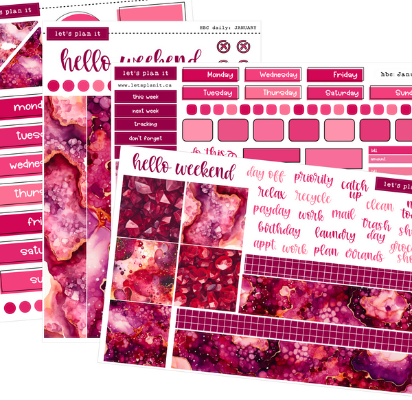 BIRTHSTONE COLLECTION | January | Weekly Kits