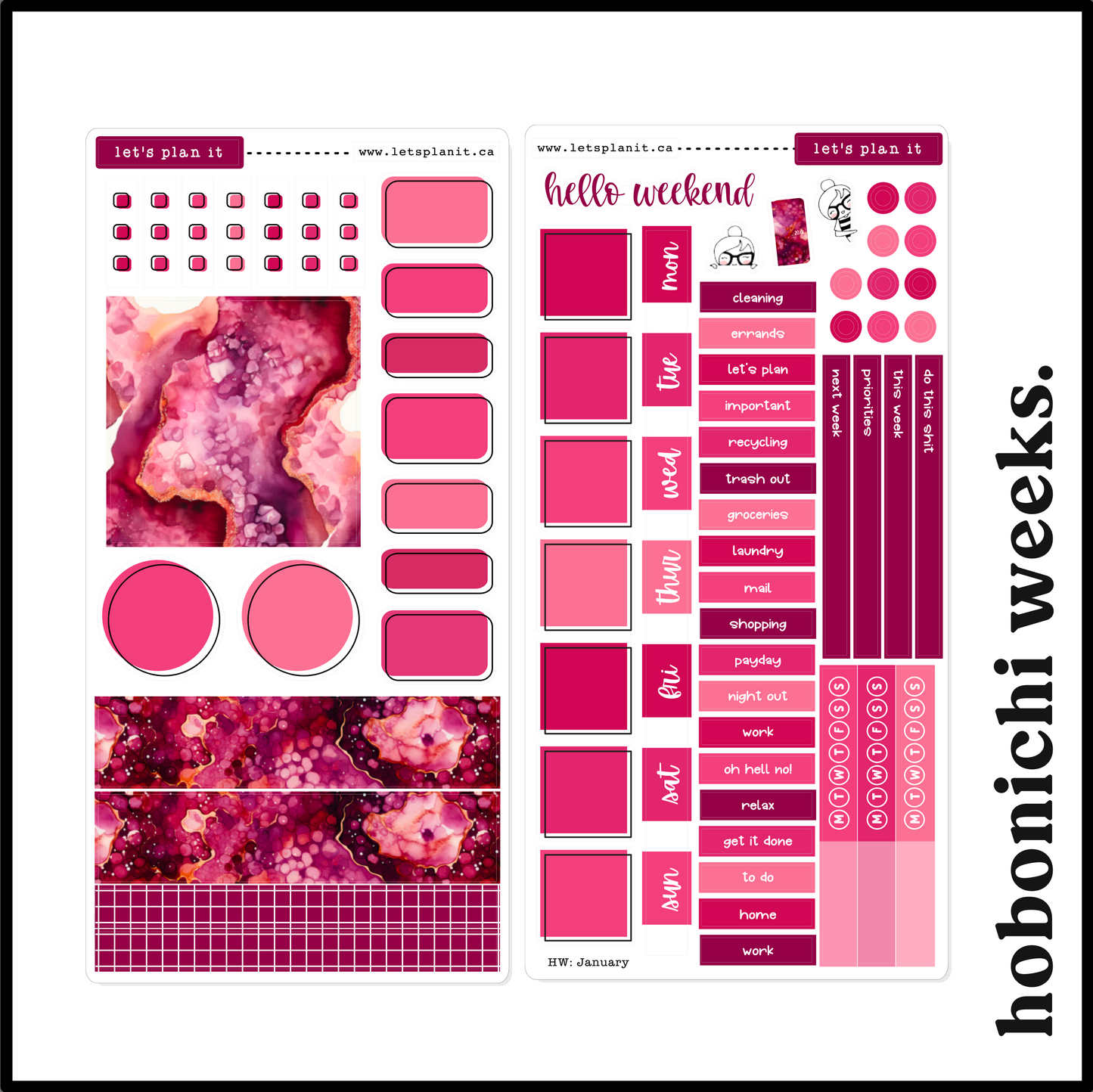 -- BIRTHSTONE COLLECTION | January | Weekly Kits