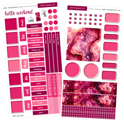 -- BIRTHSTONE COLLECTION | January | Weekly Kits