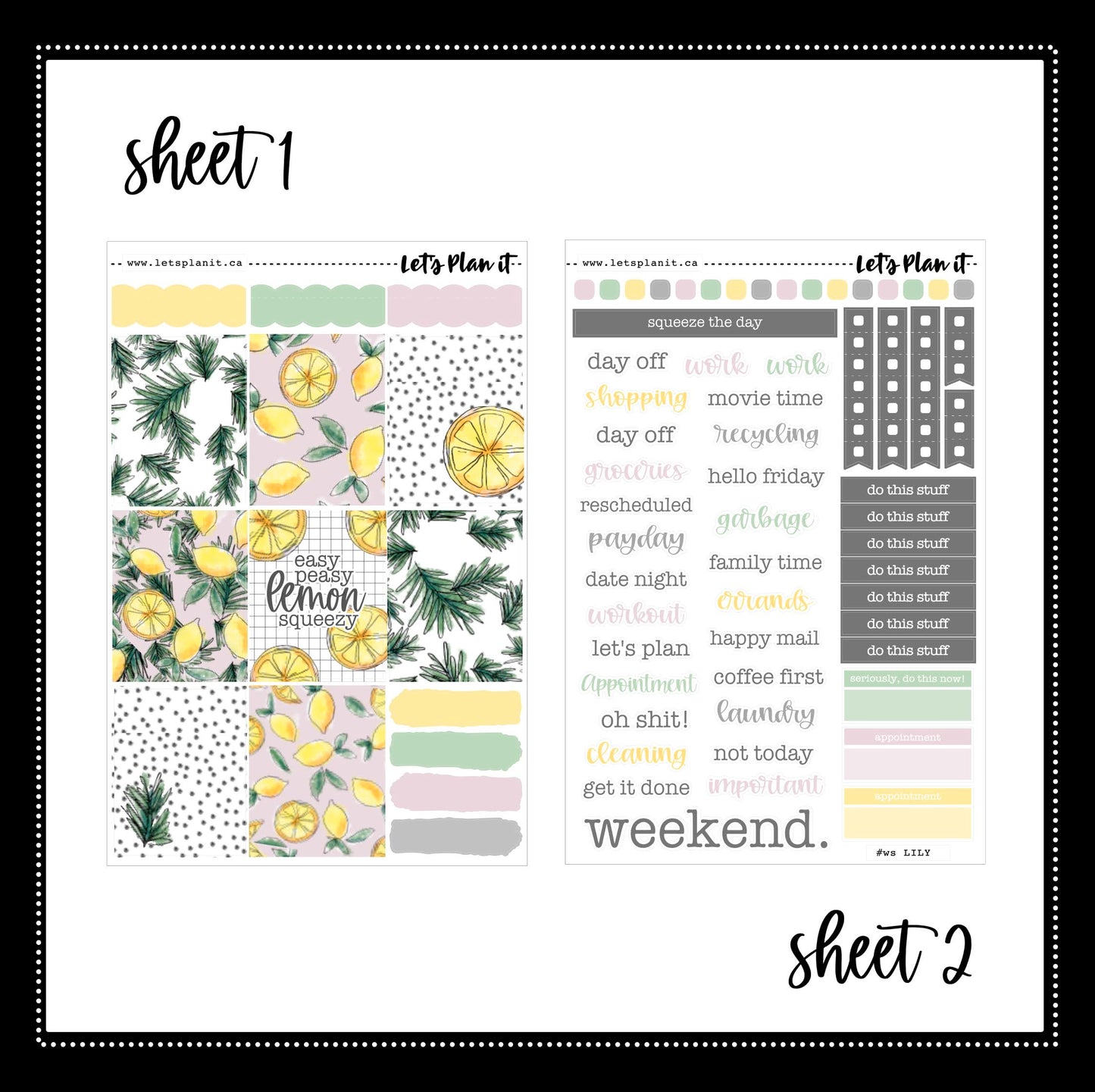 -- LILY COLLECTION | Weekly Kits