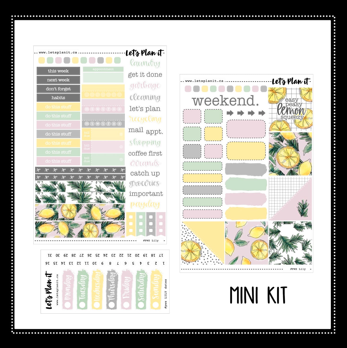 -- LILY COLLECTION | Weekly Kits