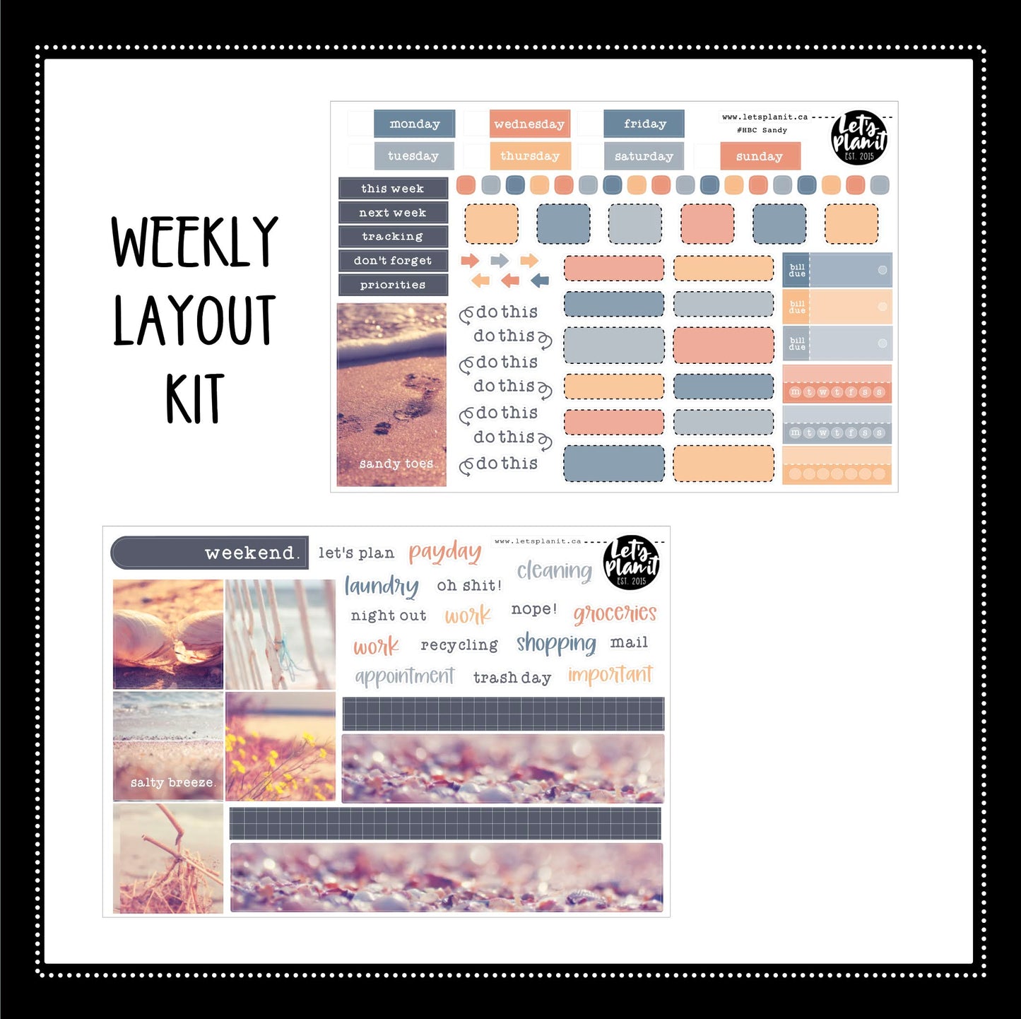 -- SANDY COLLECTION | Weekly Kits