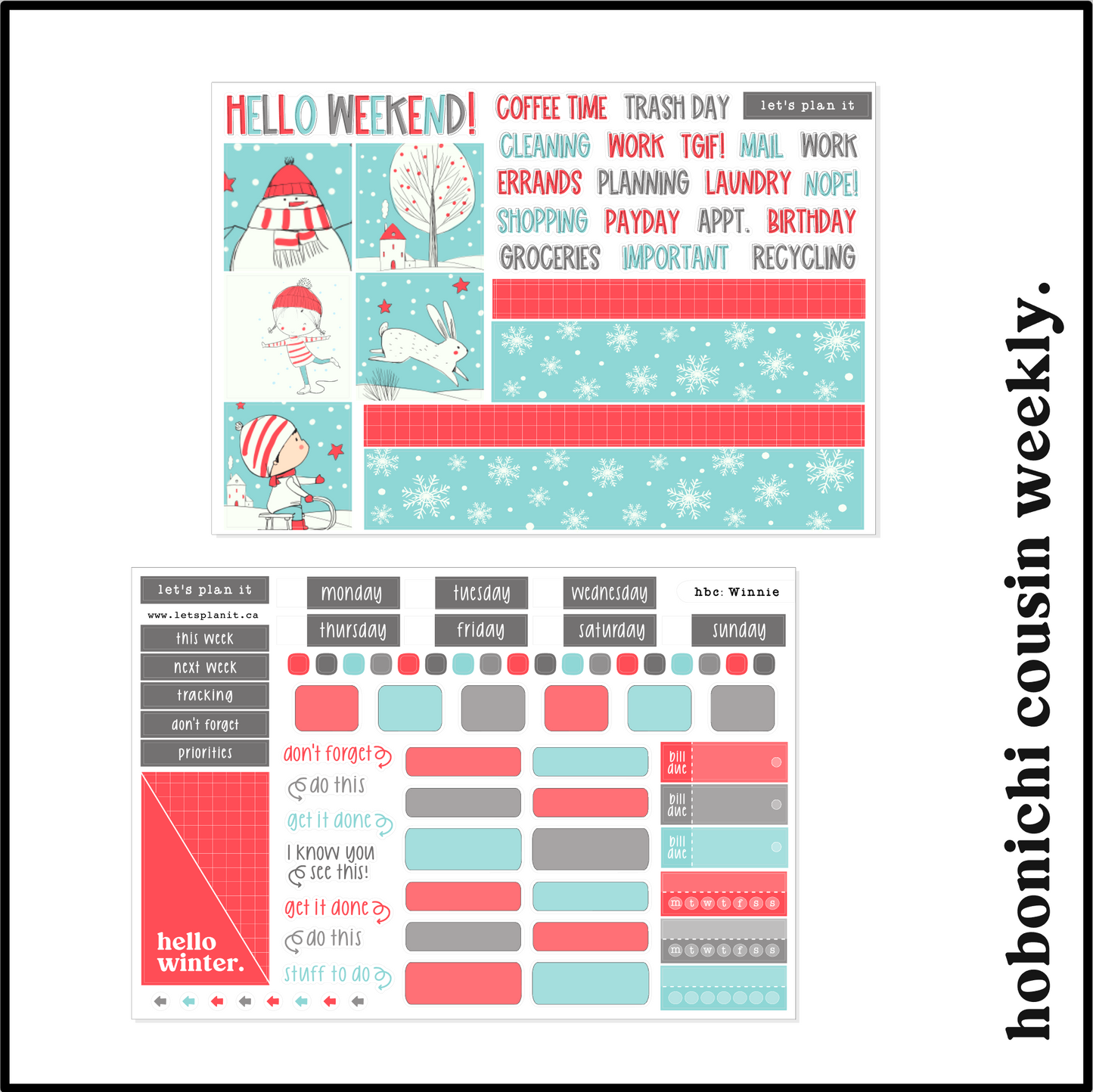 WINNIE COLLECTION | Weekly Kits