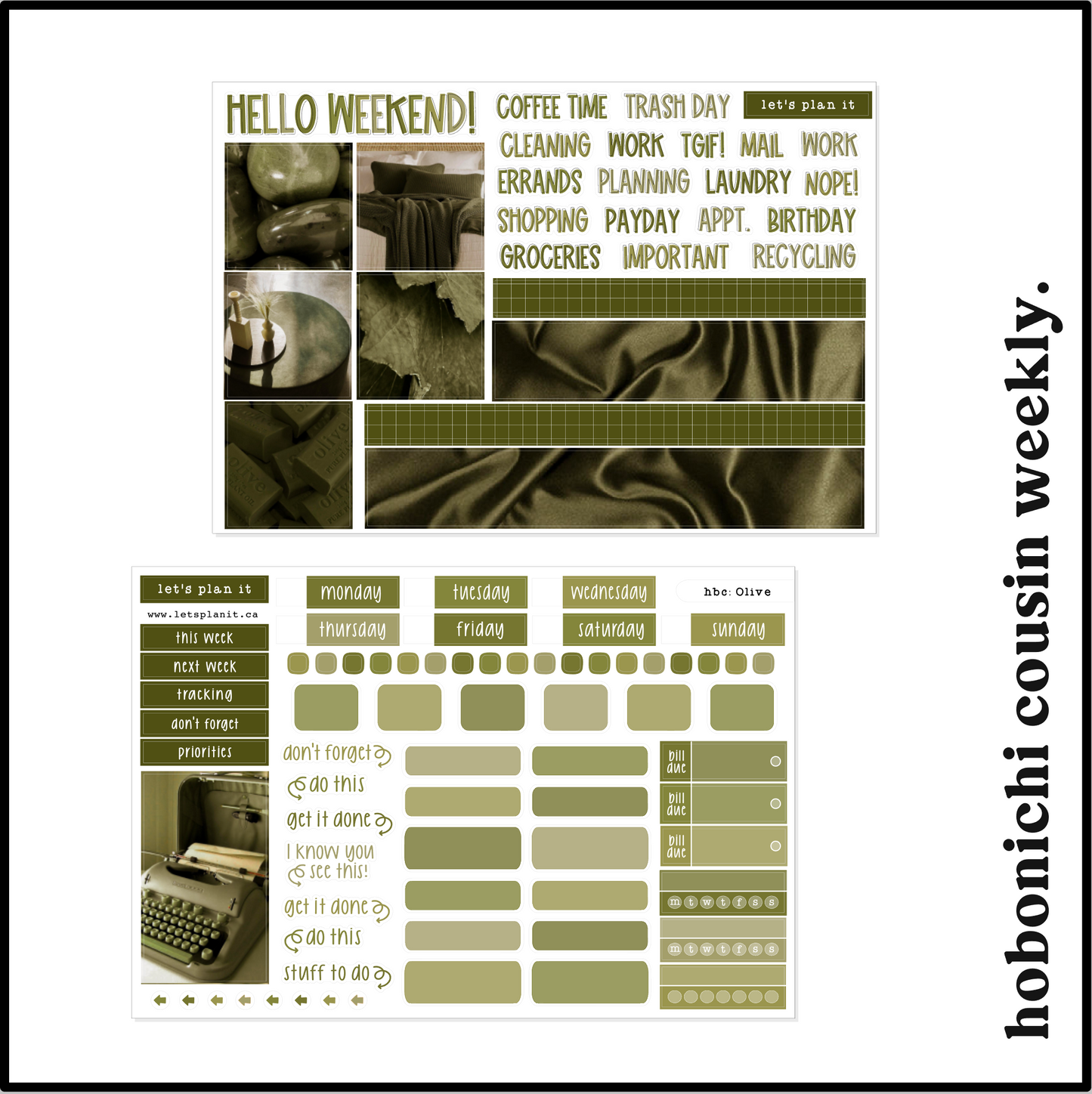 OLIVE COLLECTION | Weekly Kits