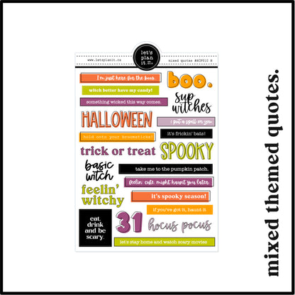 -- HALLOWEEN FUNCTIONALS | Planning Essentials