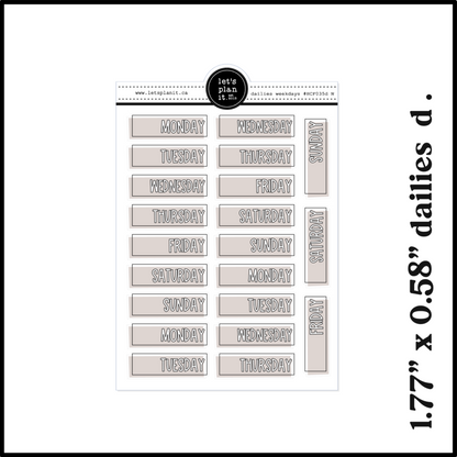 -- NEUTRAL FUNCTIONALS | Daily Date Covers