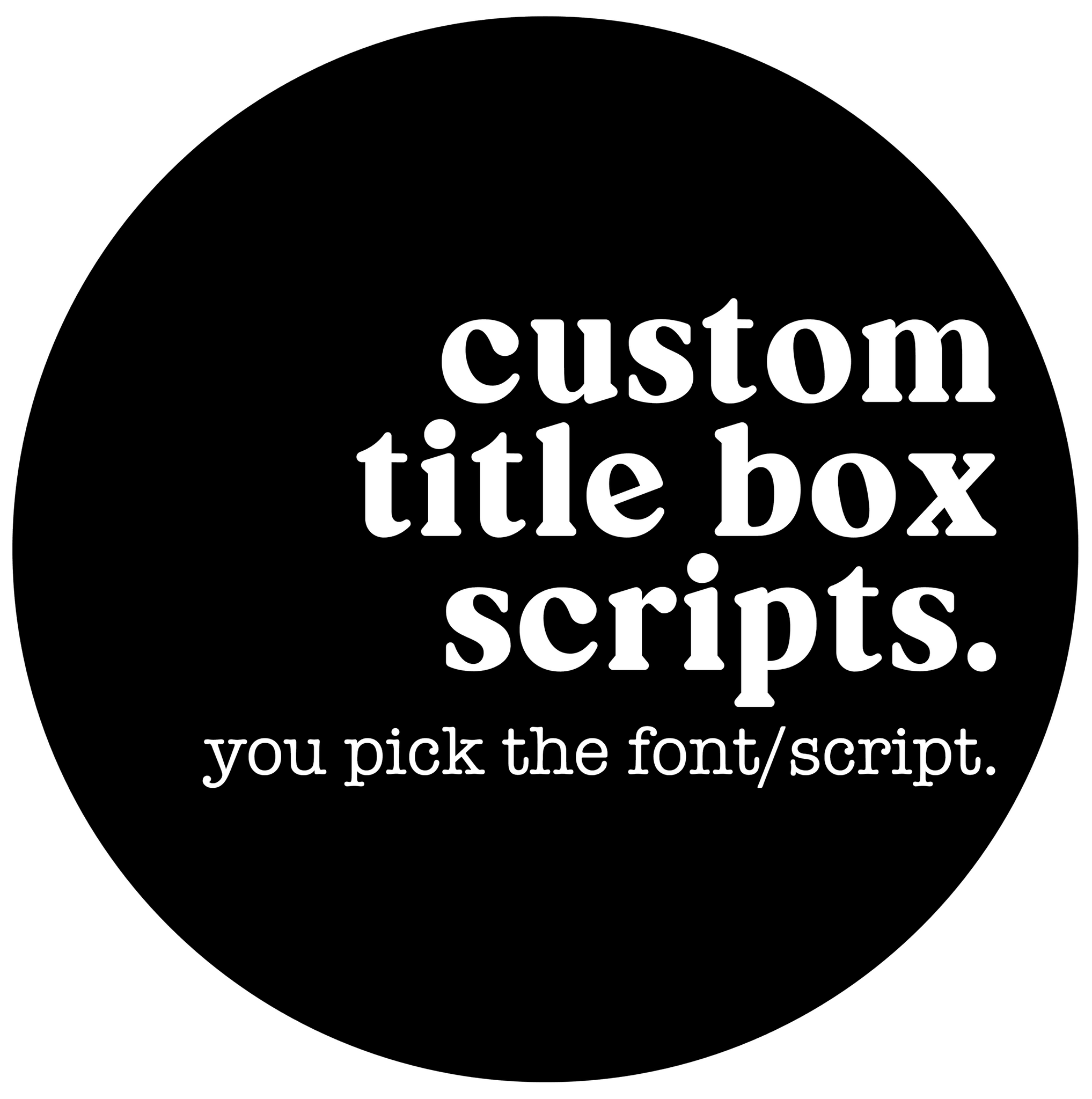 Custom Scripts - Title Box