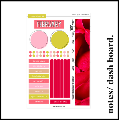 Monthly Kit: February | 8 layout options | February or Blank