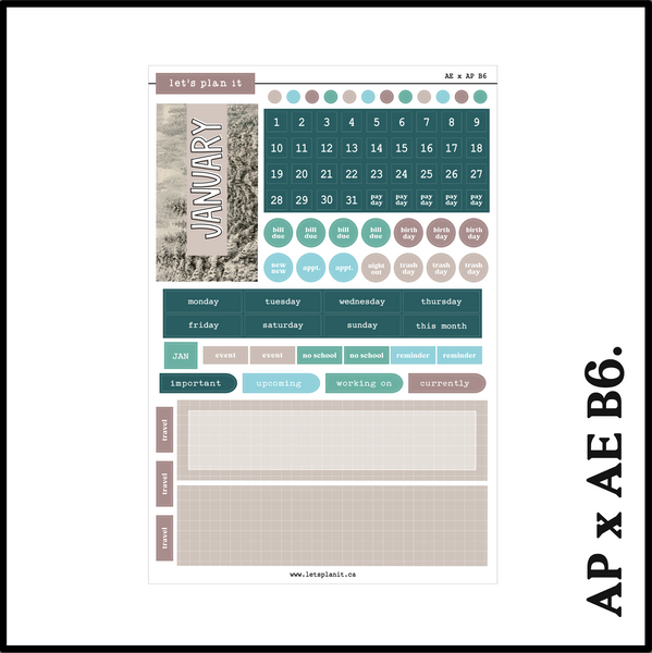 January monthly kit | 8 layout options