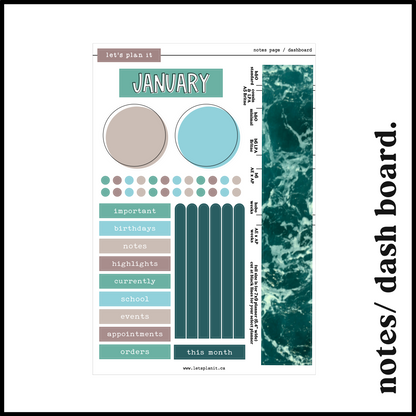 Monthly Kit: January | 8 layout options | January or Blank