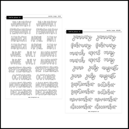 -- Months Scripts | 12 font choices