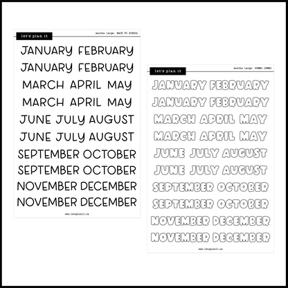 -- Months Scripts | 12 font choices