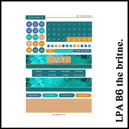 Monthly Kit: July | 8 layout options | July or Blank