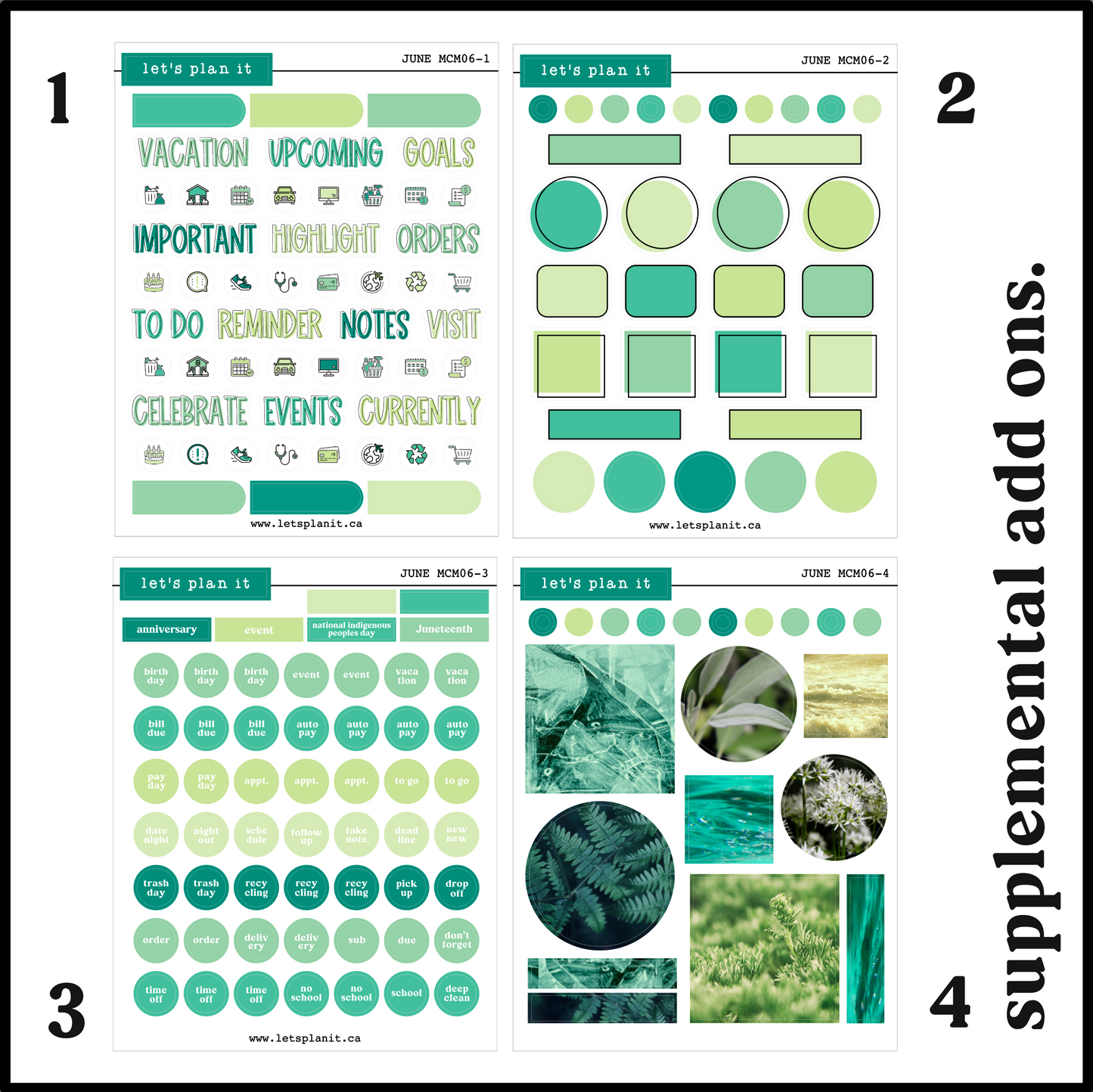 Monthly Kit: June | 8 layout options | June or Blank