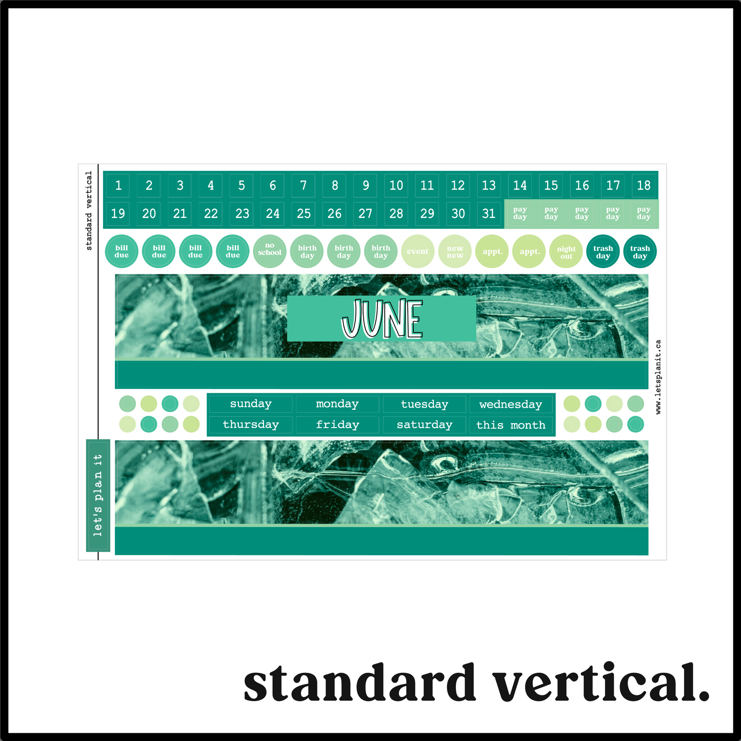 Monthly Kit: June | 8 layout options | June or Blank