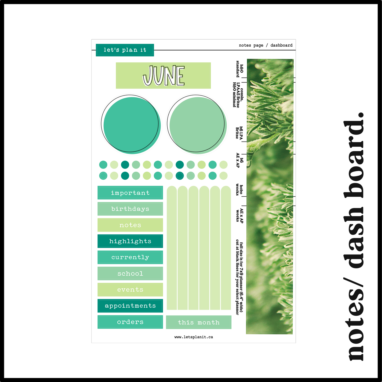 Monthly Kit: June | 8 layout options | June or Blank