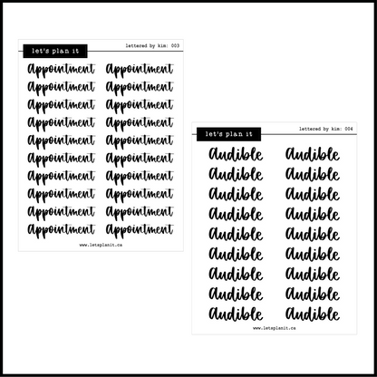Lettered by Kim Scripts | SMALLER OPTION | 39 options