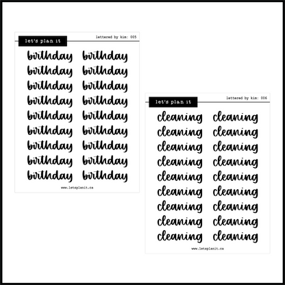 Lettered by Kim Scripts | SMALLER OPTION | 39 options
