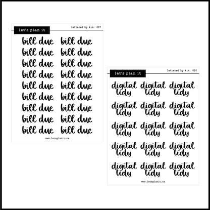 Lettered by Kim Scripts | SMALLER OPTION | 39 options