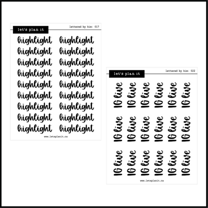 Lettered by Kim Scripts | SMALLER OPTION | 39 options