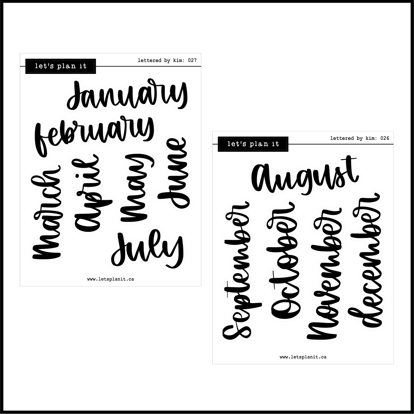 Lettered by Kim Scripts | SMALLER OPTION | 39 options