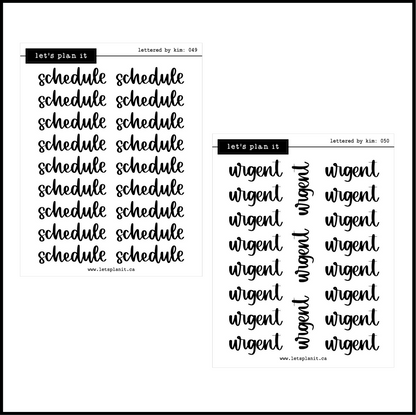 Lettered by Kim Scripts | SMALLER OPTION | 39 options