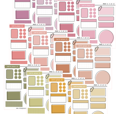 Sampler mini sheets | V4 | 12 sheets | 2 paper types