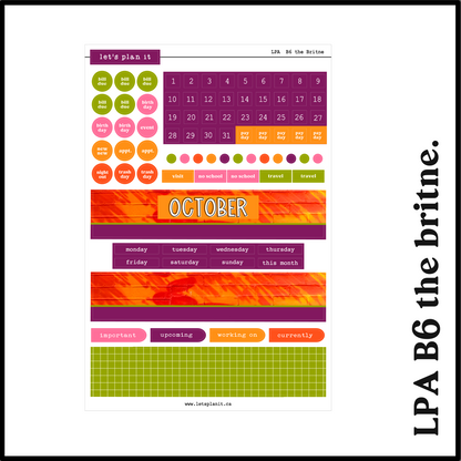 Monthly Kit: October | 8 layout options | October or Blank