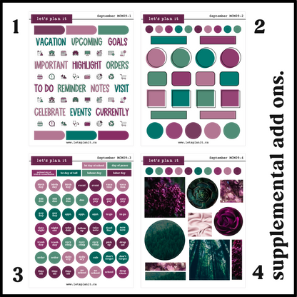 Monthly Kit: September | 8 layout options | September or Blank