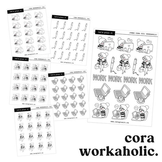 Cora | Workaholic | character stickers