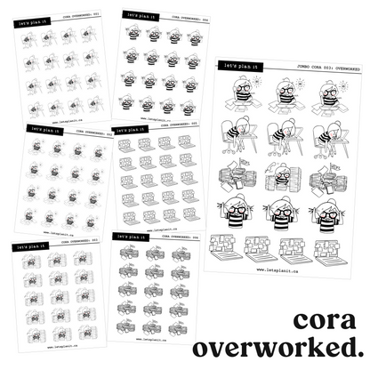 Cora | Overworked | character stickers