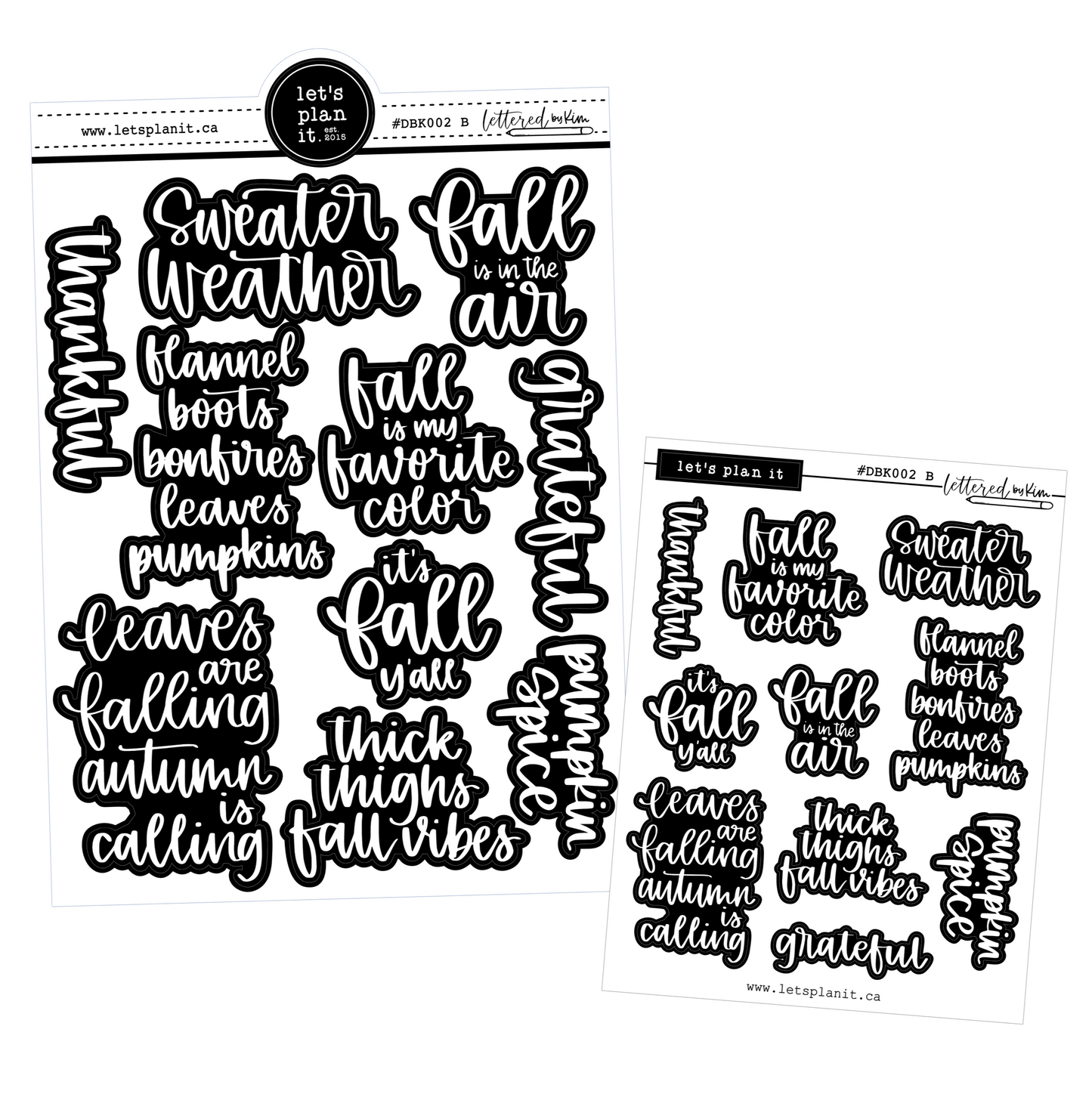 Lettered by Kim - Fall Quotes